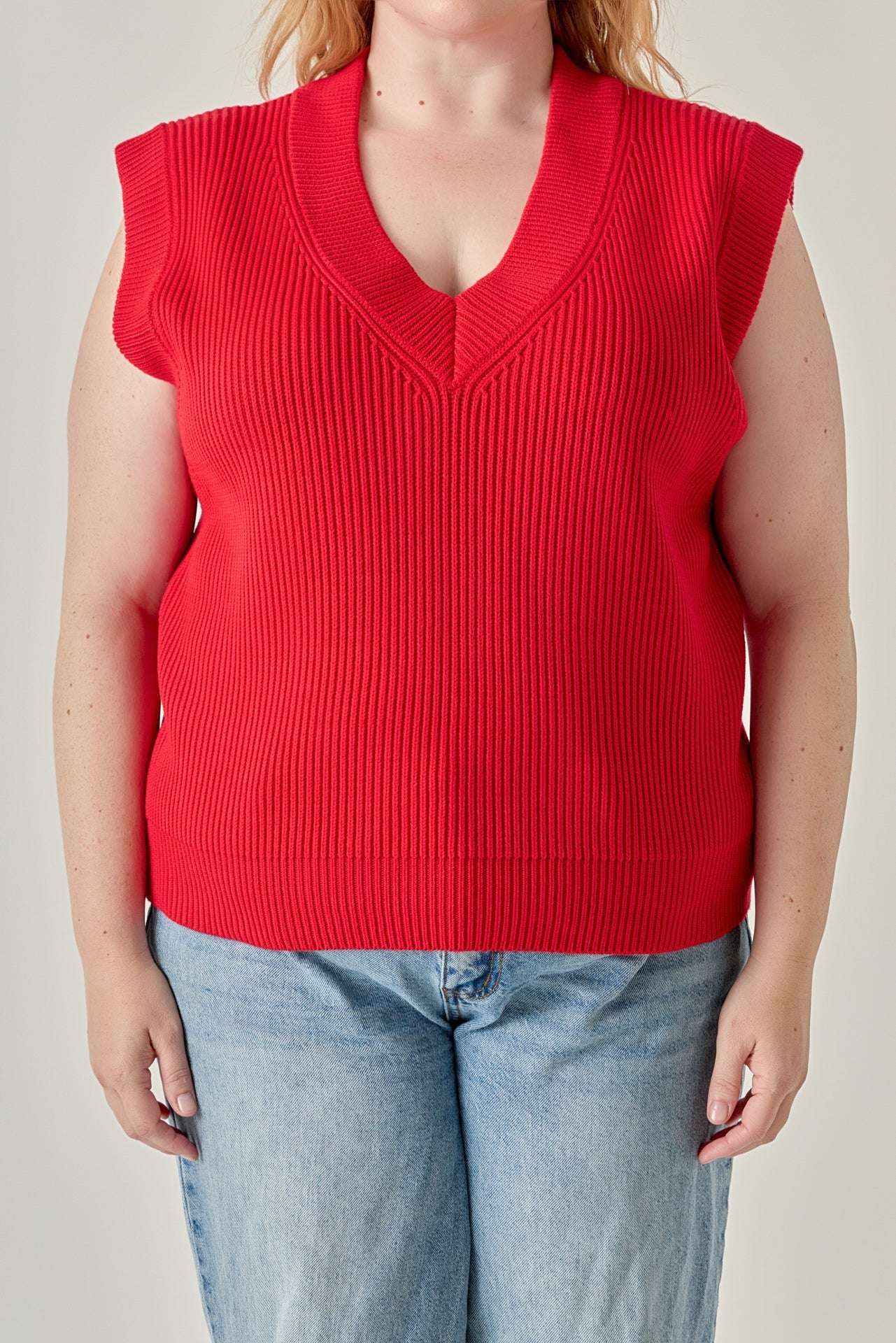 ENGLISH FACTORY - V-neck Knit Sweater Vest - SWEATERS & KNITS available at Objectrare