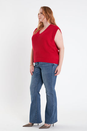 ENGLISH FACTORY - V-neck Knit Sweater Vest - SWEATERS & KNITS available at Objectrare
