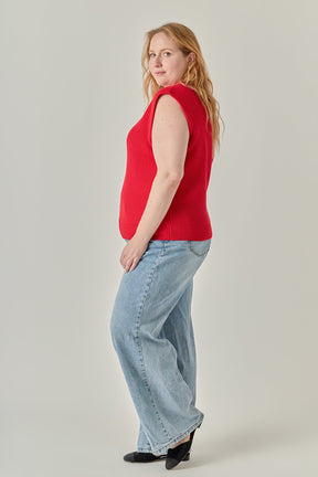 ENGLISH FACTORY - V-neck Knit Sweater Vest - SWEATERS & KNITS available at Objectrare