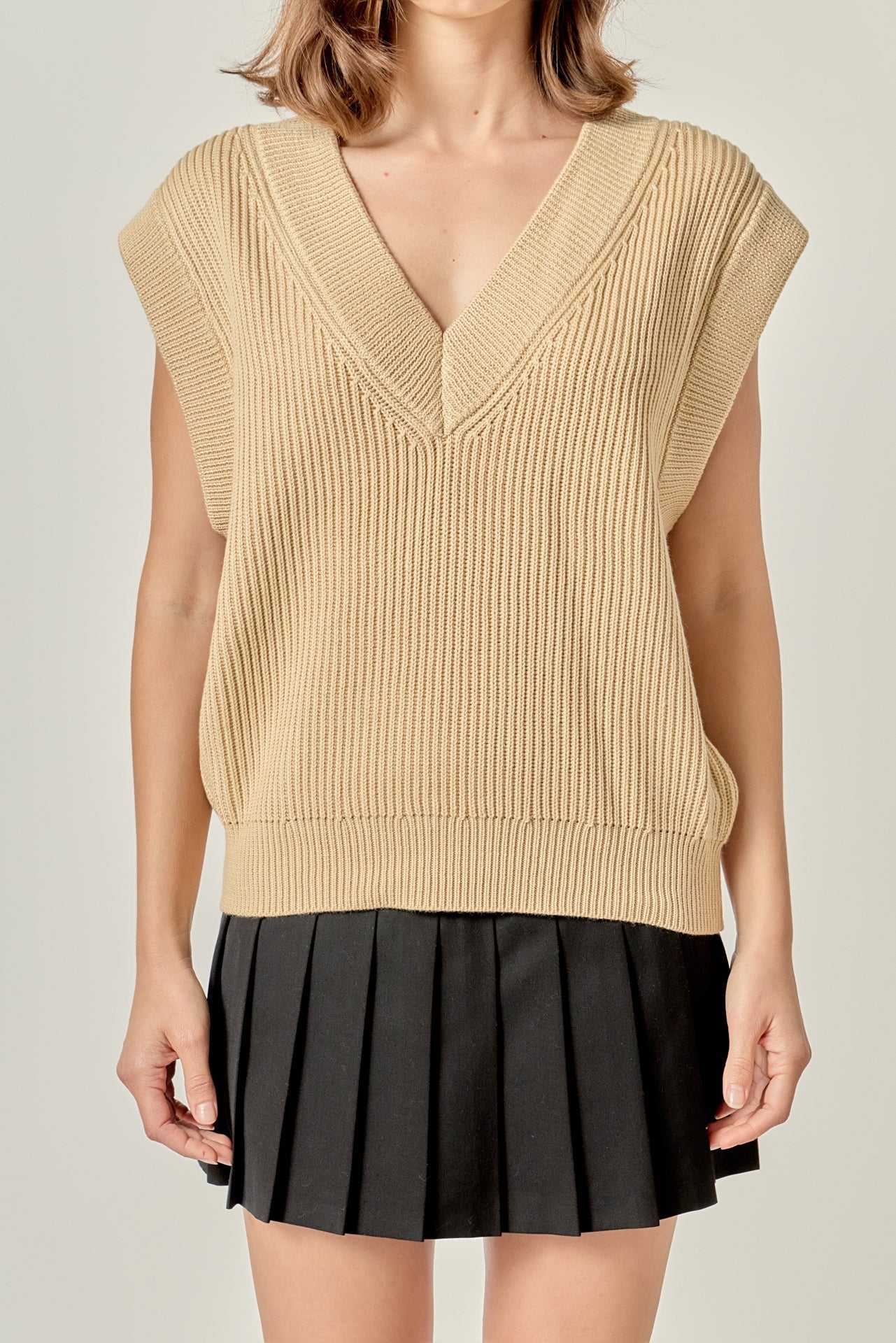 ENGLISH FACTORY - Oversized Sweater Vest - SWEATERS & KNITS available at Objectrare