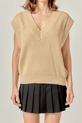 ENGLISH FACTORY - Oversized Sweater Vest - SWEATERS & KNITS available at Objectrare