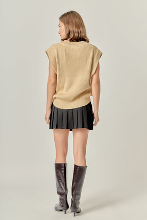 ENGLISH FACTORY - Oversized Sweater Vest - SWEATERS & KNITS available at Objectrare