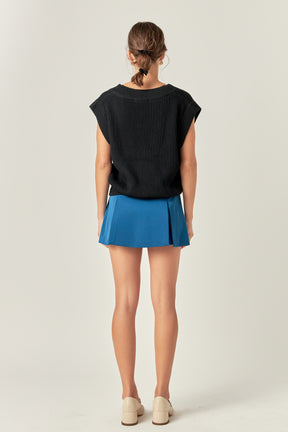 ENGLISH FACTORY - English Factory - V-neck Knit Sweater Vest - SWEATERS & KNITS available at Objectrare