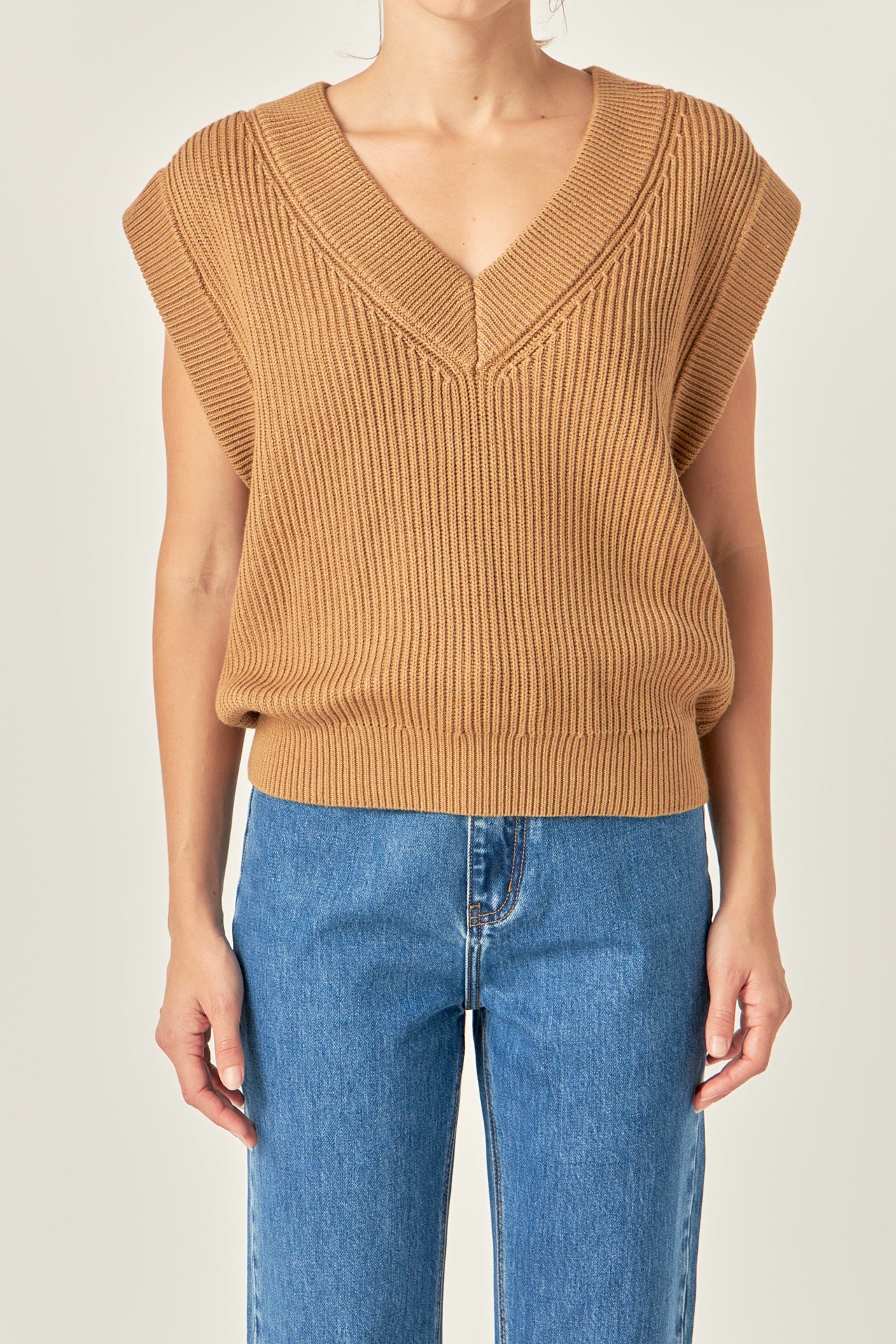ENGLISH FACTORY - Oversized Sweater Vest - SWEATERS & KNITS available at Objectrare