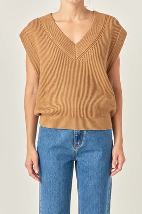 ENGLISH FACTORY - Oversized Sweater Vest - SWEATERS & KNITS available at Objectrare