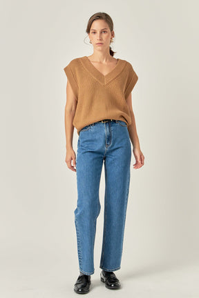 ENGLISH FACTORY - Oversized Sweater Vest - SWEATERS & KNITS available at Objectrare