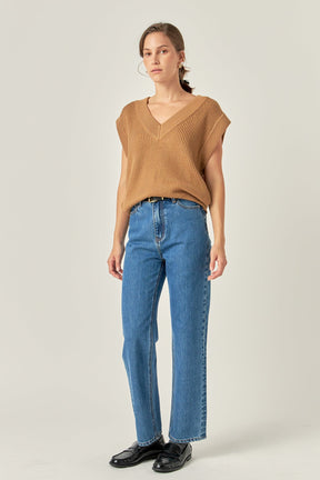 ENGLISH FACTORY - Oversized Sweater Vest - SWEATERS & KNITS available at Objectrare