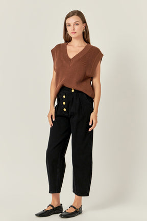 ENGLISH FACTORY - Oversized Sweater Vest - SWEATERS & KNITS available at Objectrare