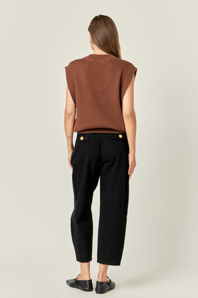 ENGLISH FACTORY - English Factory - V-neck Knit Sweater Vest - SWEATERS & KNITS available at Objectrare