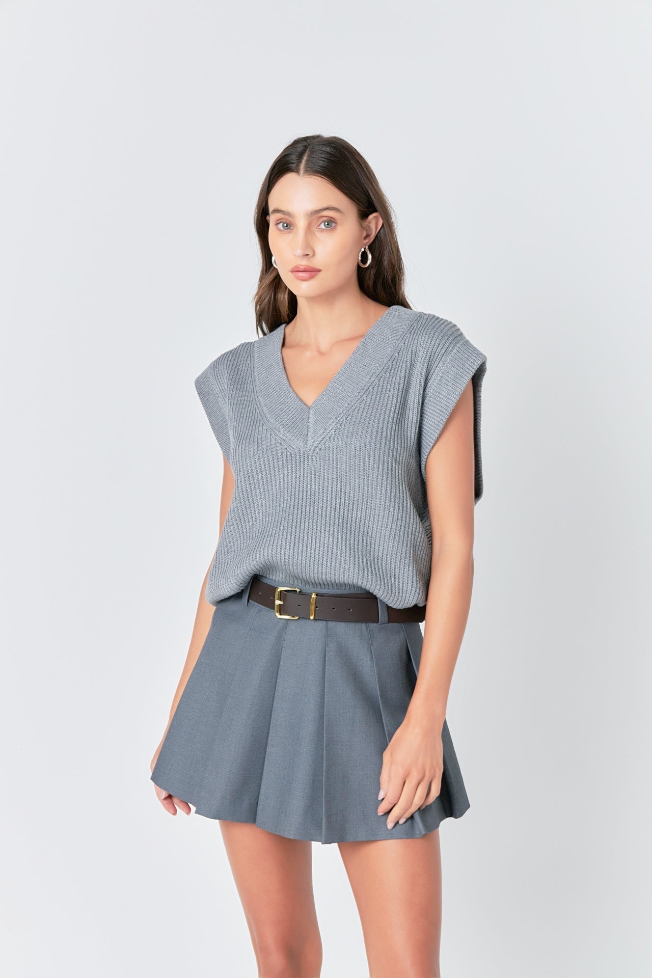ENGLISH FACTORY - Oversized Sweater Vest - SWEATERS & KNITS available at Objectrare