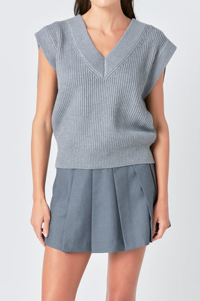 ENGLISH FACTORY - Oversized Sweater Vest - SWEATERS & KNITS available at Objectrare