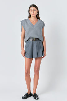 ENGLISH FACTORY - Oversized Sweater Vest - SWEATERS & KNITS available at Objectrare