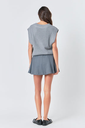 ENGLISH FACTORY - Oversized Sweater Vest - SWEATERS & KNITS available at Objectrare