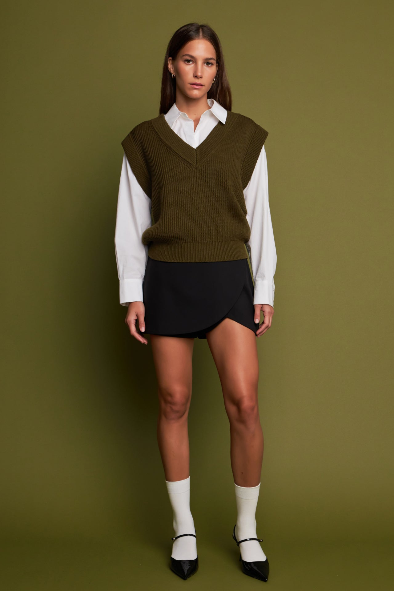 ENGLISH FACTORY - Oversized Sweater Vest - SWEATERS & KNITS available at Objectrare