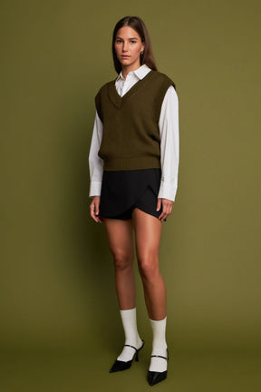 ENGLISH FACTORY - Oversized Sweater Vest - SWEATERS & KNITS available at Objectrare
