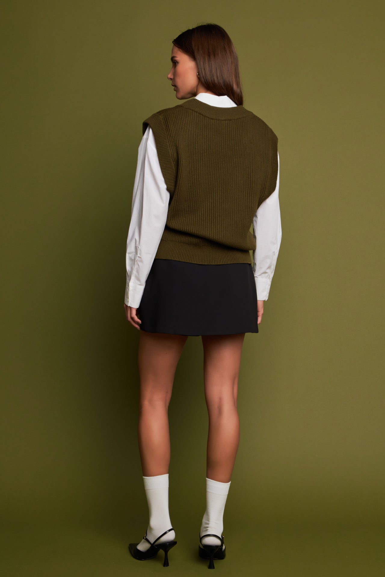 ENGLISH FACTORY - Oversized Sweater Vest - SWEATERS & KNITS available at Objectrare