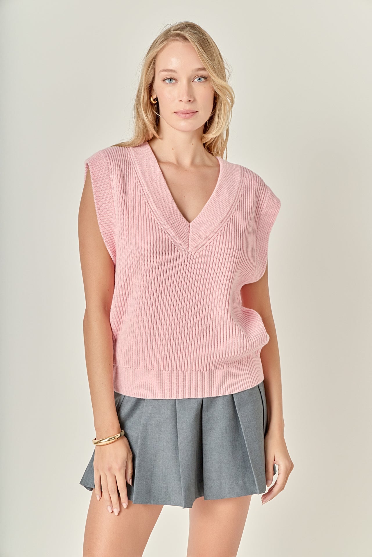 ENGLISH FACTORY - Oversized Sweater Vest - SWEATERS & KNITS available at Objectrare