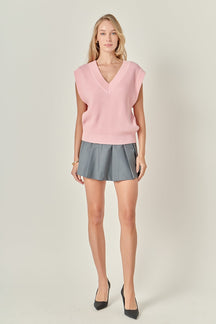 ENGLISH FACTORY - Oversized Sweater Vest - SWEATERS & KNITS available at Objectrare