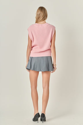 ENGLISH FACTORY - Oversized Sweater Vest - SWEATERS & KNITS available at Objectrare