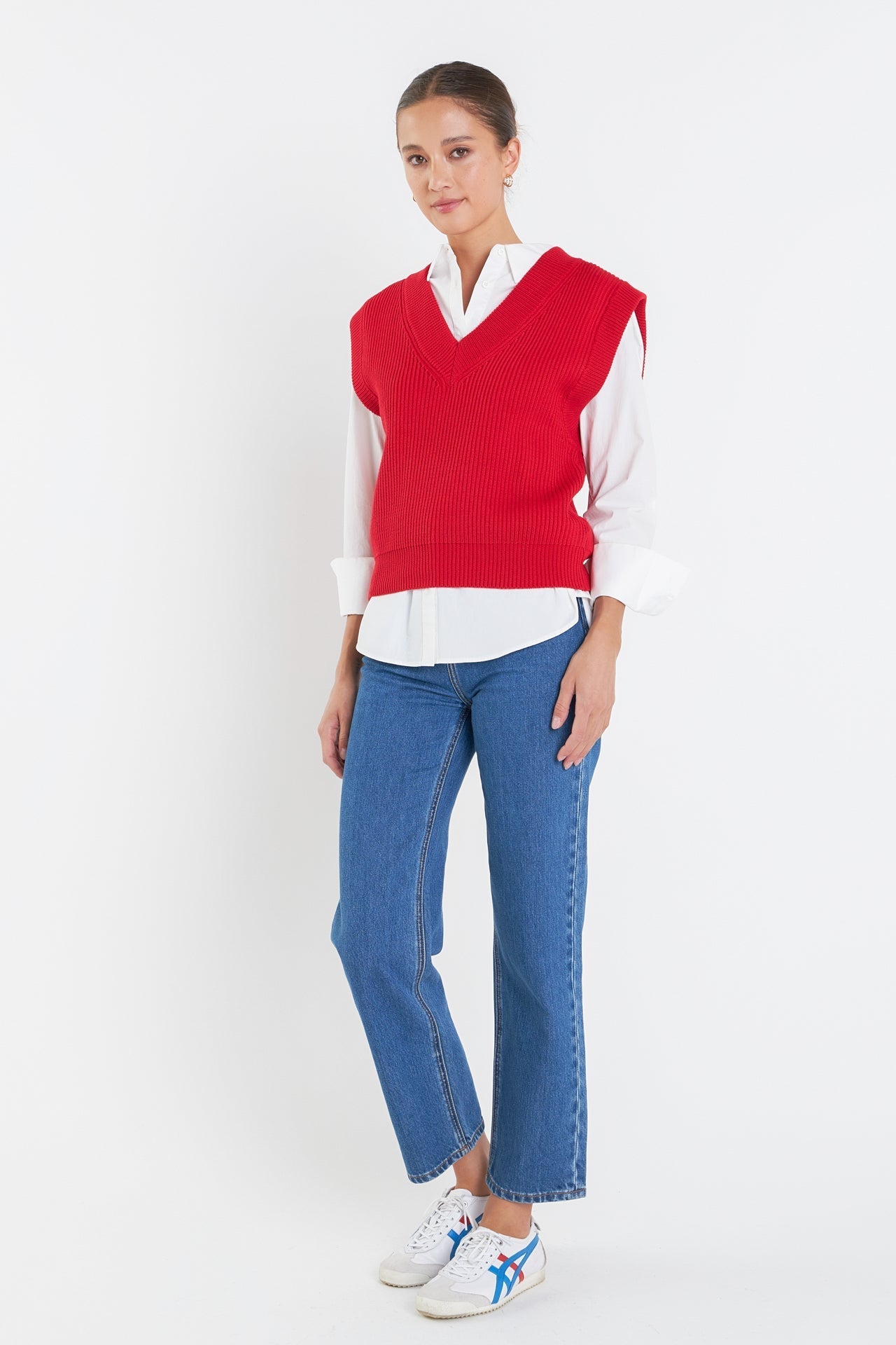 ENGLISH FACTORY - Oversized Sweater Vest - SWEATERS & KNITS available at Objectrare