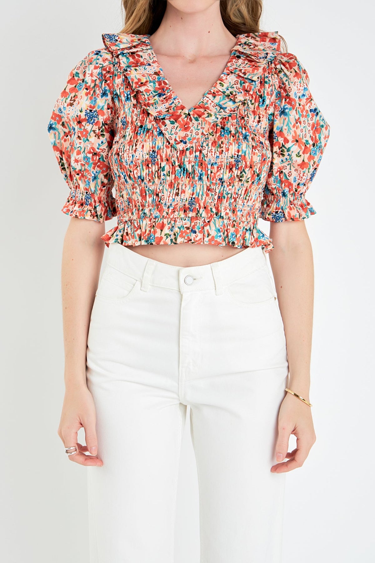 Smocked Crop Top