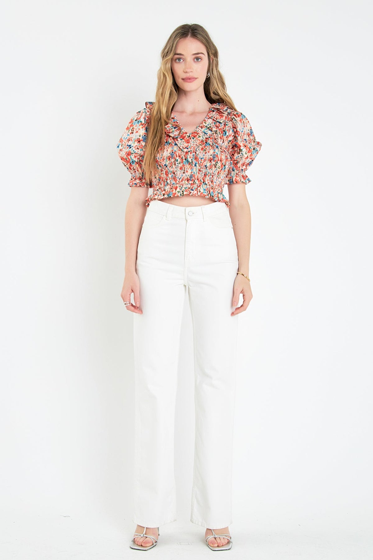 Smocked Crop Top
