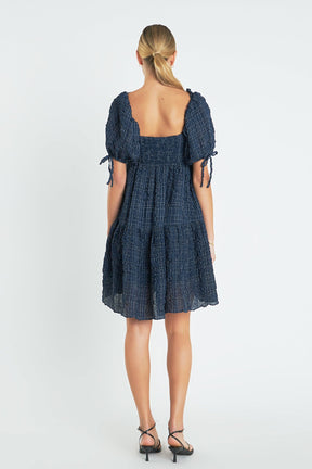 ENGLISH FACTORY - Crinkled Gingham Flounce Dress - DRESSES available at Objectrare