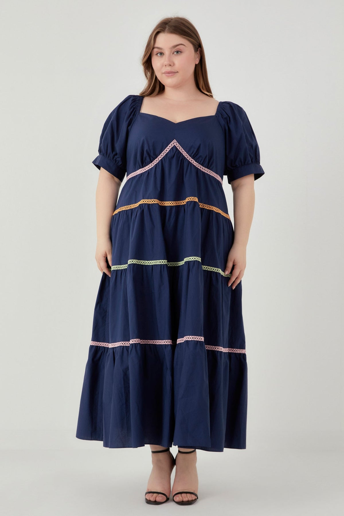 ENGLISH FACTORY - Multi Color Trim Midi Dress - DRESSES available at Objectrare