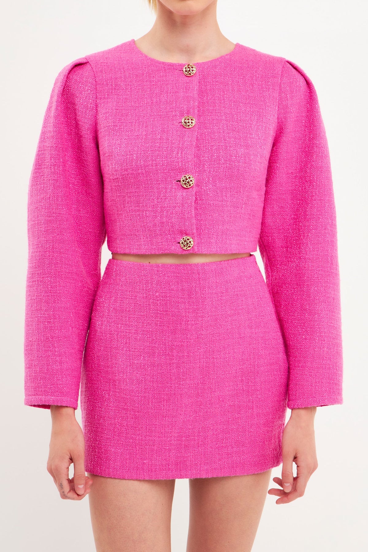 ENDLESS ROSE - Endless Rose - Cropped Tweed Jacket - JACKETS available at Objectrare