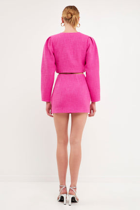 ENDLESS ROSE - Tweed H-Line Mini Skirt - SKIRTS available at Objectrare