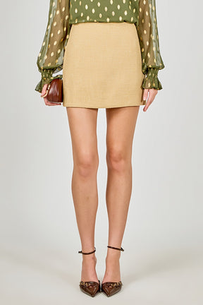 ENDLESS ROSE - Tweed H-Line Mini Skirt - SKIRTS available at Objectrare