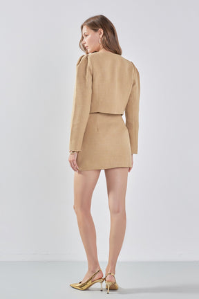 ENDLESS ROSE - Tweed H-Line Mini Skirt - SKIRTS available at Objectrare