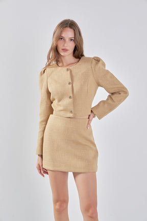 ENDLESS ROSE - Tweed H-Line Mini Skirt - SKIRTS available at Objectrare