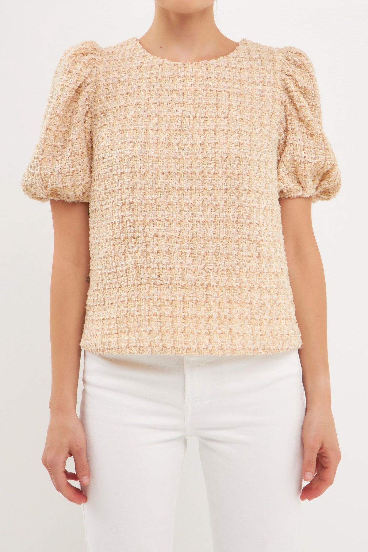 ENGLISH FACTORY - English Factory - Multi Tweed Top - TOPS available at Objectrare