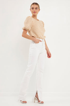 ENGLISH FACTORY - Multi Tweed Top - TOPS available at Objectrare