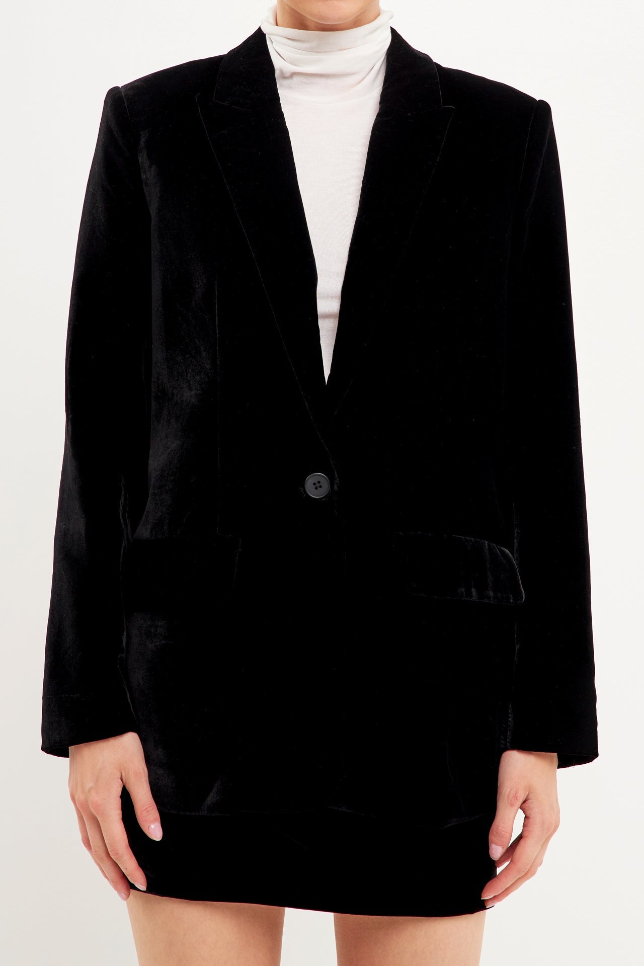 ENDLESS ROSE - Velvet Blazer - BLAZERS available at Objectrare