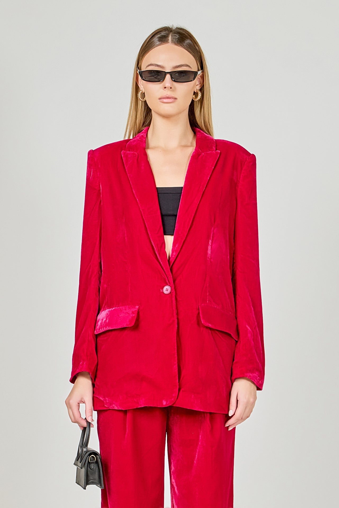 ENDLESS ROSE - Velvet Blazer - BLAZERS available at Objectrare