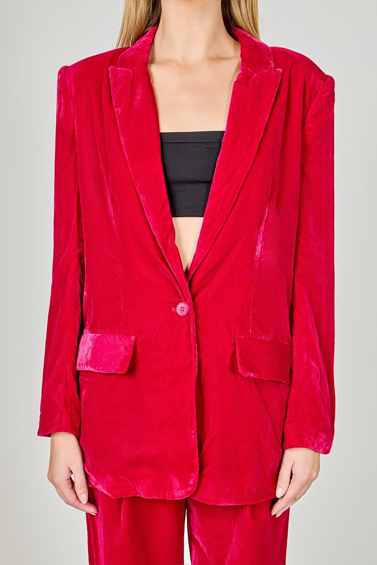 ENDLESS ROSE - Velvet Blazer - BLAZERS available at Objectrare