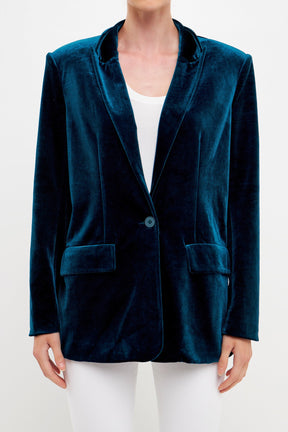 ENDLESS ROSE - Velvet Blazer - BLAZERS available at Objectrare