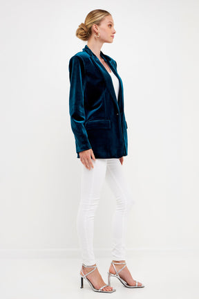 ENDLESS ROSE - Velvet Blazer - BLAZERS available at Objectrare