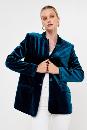 ENDLESS ROSE - Velvet Blazer - BLAZERS available at Objectrare