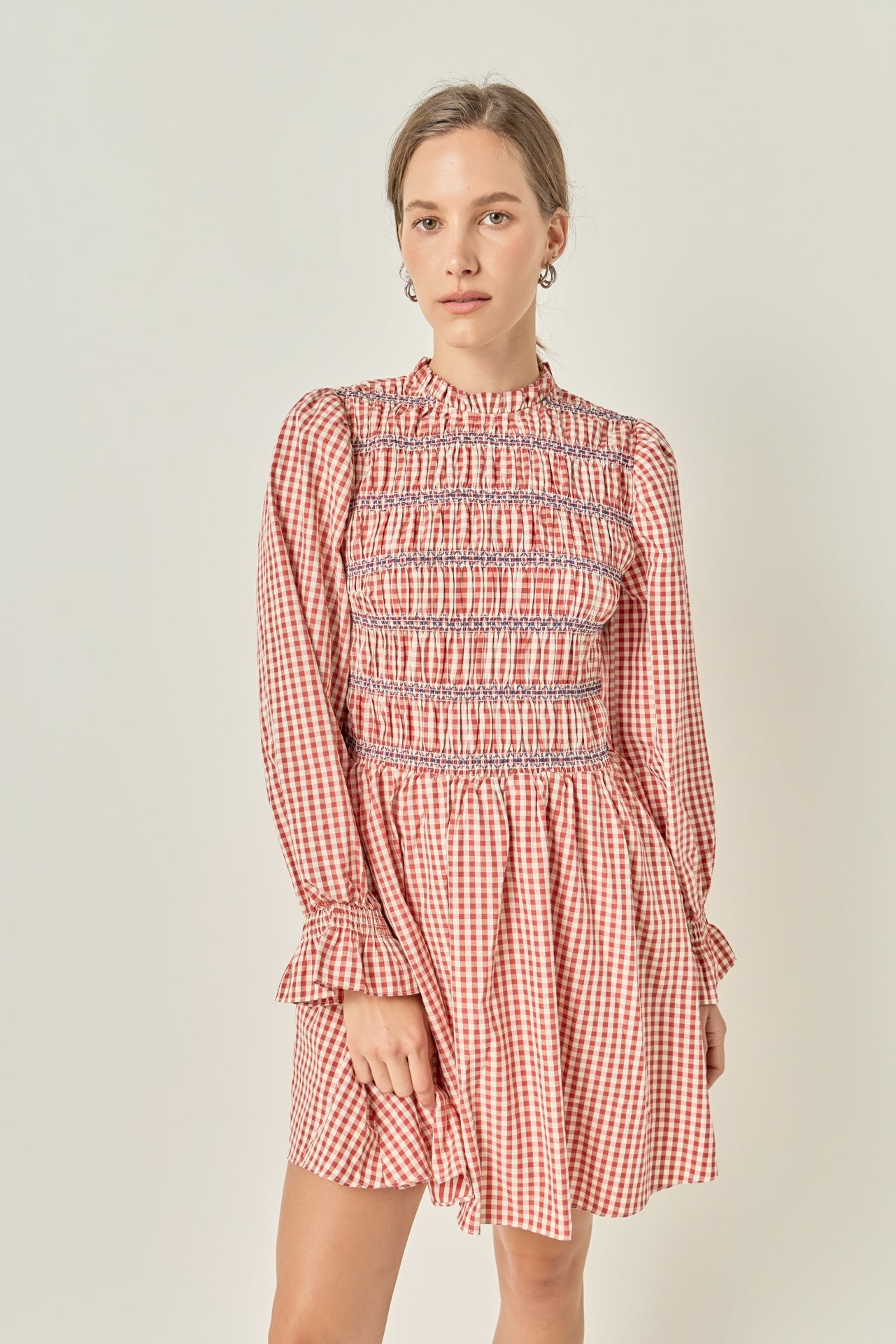 ENGLISH FACTORY - Gingham Mini Dress - DRESSES available at Objectrare