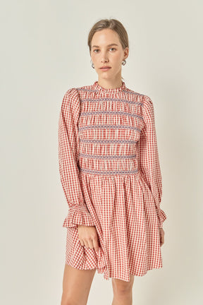 ENGLISH FACTORY - Gingham Mini Dress - DRESSES available at Objectrare