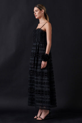 ENDLESS ROSE - Endless Rose - Combination Lace Maxi Dress - DRESSES available at Objectrare