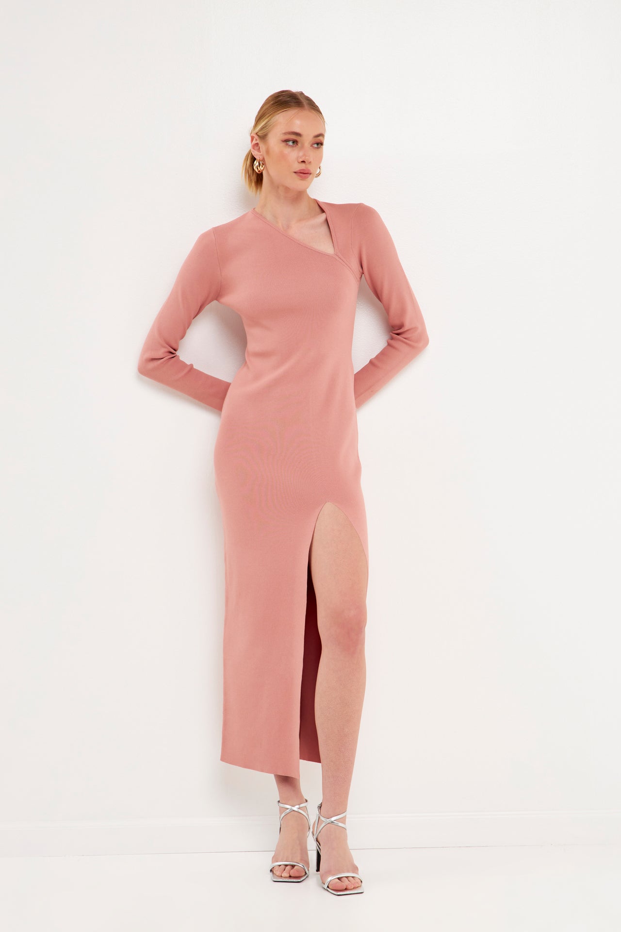 ENDLESS ROSE - Endless Rose - Cut Out Long Sleeve Maxi Dress - DRESSES available at Objectrare