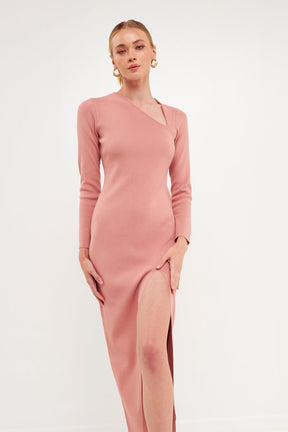 Cut Out Long Sleeve Maxi Dress