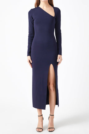 ENDLESS ROSE - Cut Out Long Sleeve Maxi Dress - DRESSES available at Objectrare