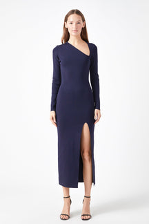 ENDLESS ROSE - Cut Out Long Sleeve Maxi Dress - DRESSES available at Objectrare
