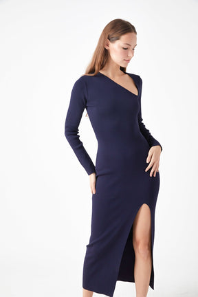 ENDLESS ROSE - Cut Out Long Sleeve Maxi Dress - DRESSES available at Objectrare