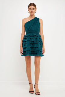 Tiered Tulle Mini Dress